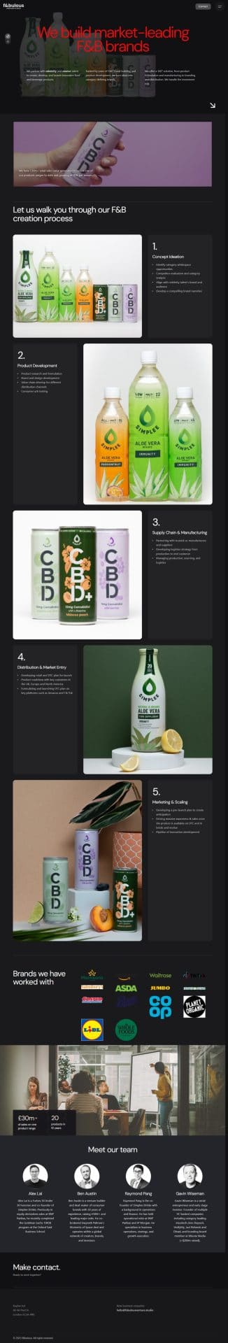 F&BOLOUS Venture Studio inner page